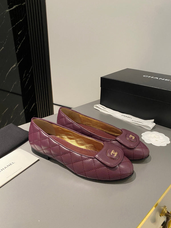 CC 26s Ballet Flat Mulberry Purple Lambskin
