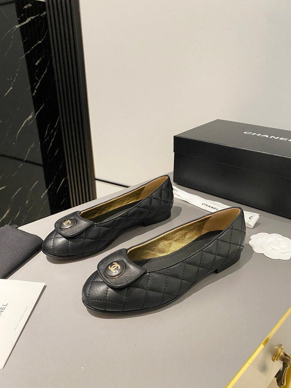 CC 26s Ballet Flat Black Lambskin