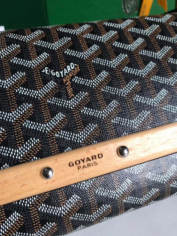 MONTE-CARLO PM CLUTCH 25 IN BLACK GOYARDINE CANVAS