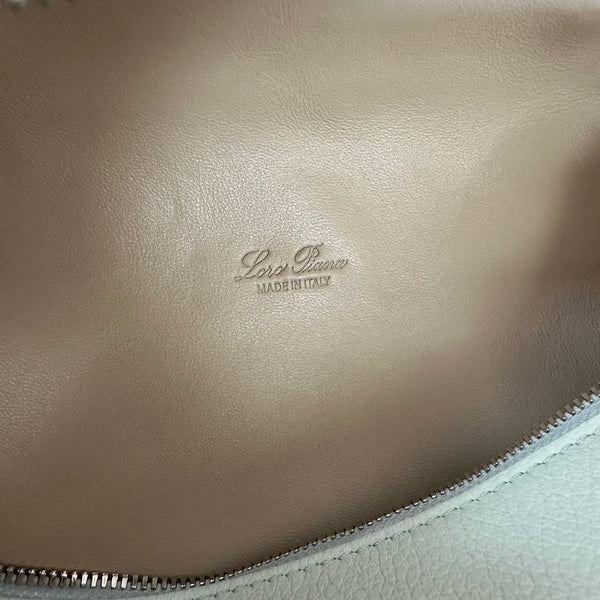 EXTRA POCKET BACKPACK L23.5 IN WHITE CALFSKIN WITH SILVER HARDWARE