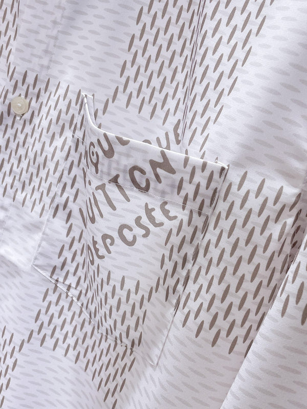 LV LONG-SLEEVED SHIRT IN WHITE DAMIER COTTON 238802