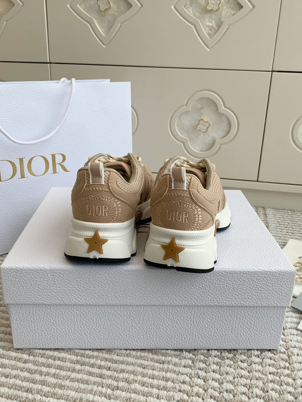 CD Chrono Sneaker In Brown Mesh Fabric And Suede 105381