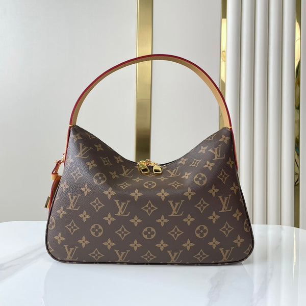 BLLV SLOUCHY PM 33 IN BROWN MONOGRAM CANVAS