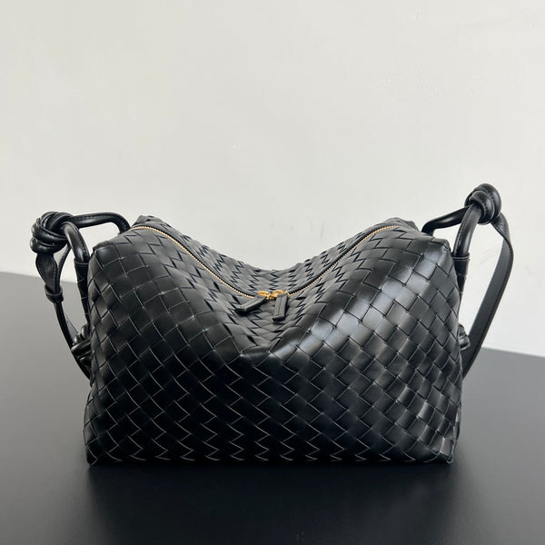 BV Loop Weekender 38cm Black Calfskin
