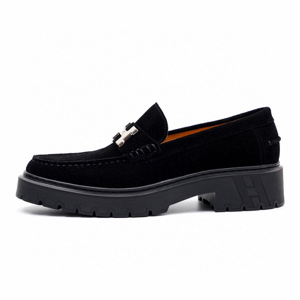 HM Men's Loafer Black Suede 616531