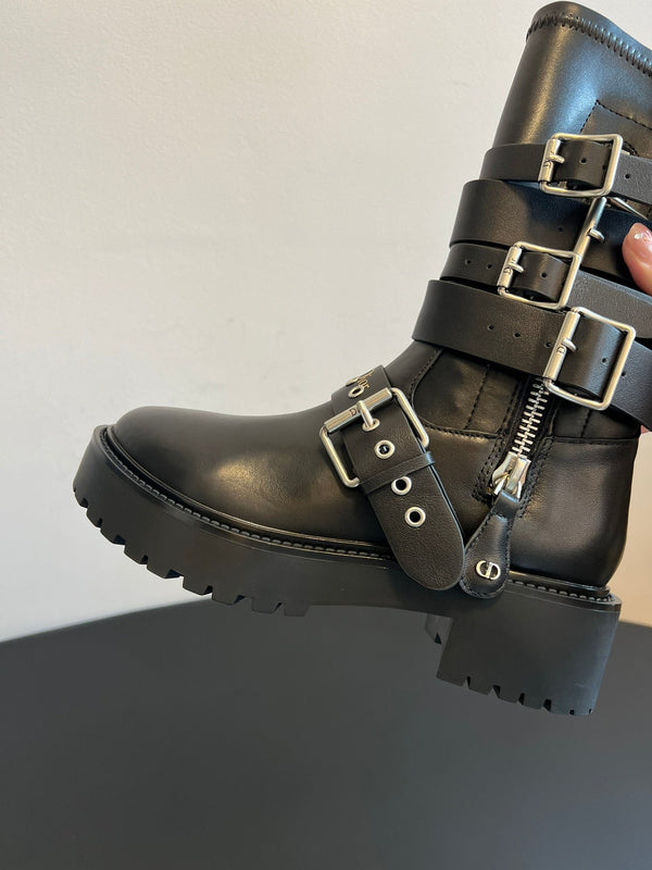 Dior 2025 Short Boot Black Cowhide 565776
