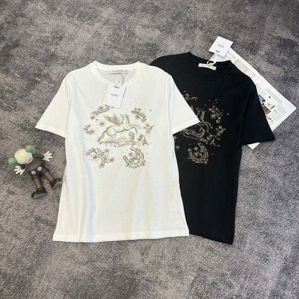 CD SS26 Pegasus Motif T-Shirt Cotton 350855