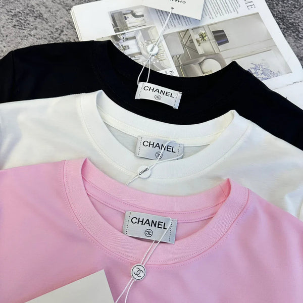 Chanel 2026 T-Shirt Black Pink White Cotton 359316