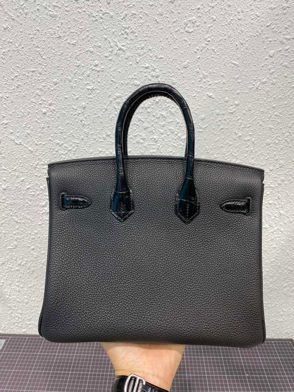 HM BIRKIN 30CM BLACK CROCODILE AND TOGO LEATHER GOLD HARDWARE
