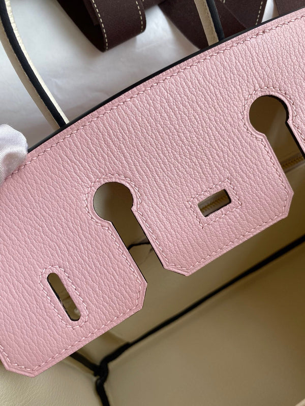 HM BIRKIN 25CM LIGHT PINK CHEVERO MYSORE LEATHER GOLD HARDWARE