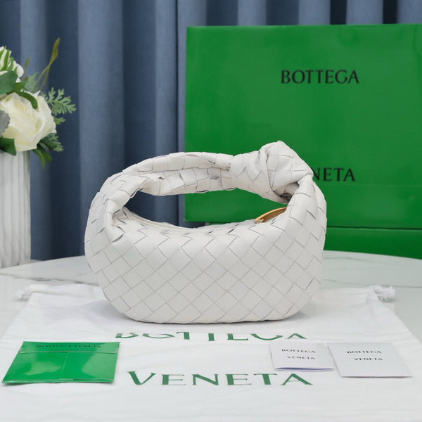 BV 24 Mini Jodie 28 White Lambskin Gold Hardware