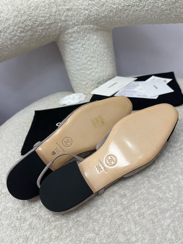 CC 25A Slingback Dark Beige Suede