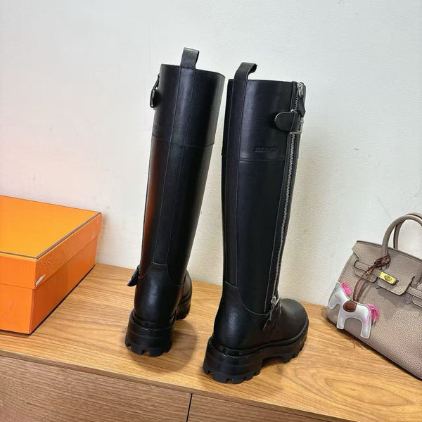 HM Jamie High Boots Black Calfskin