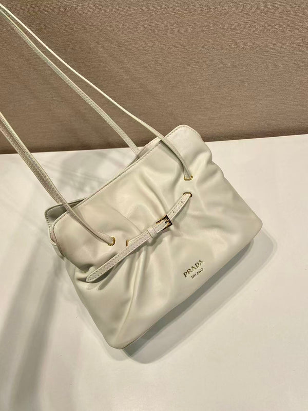 Prada Cloud Bag 25cm Ivory Sheepskin