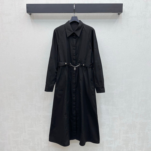 HM Jewel Button Belted Shirt Dress Cotton 404062