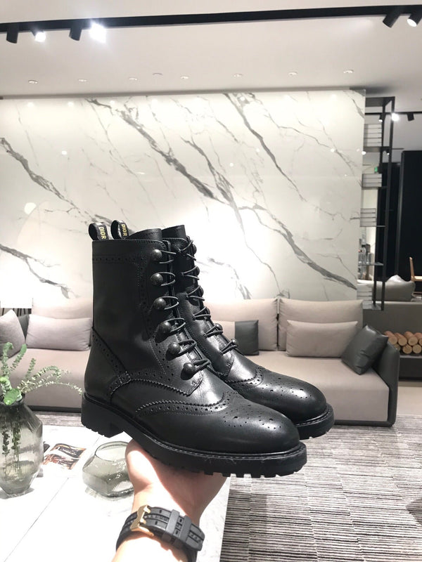 CD 26s Diorunit Combat Boots Black Leather 966677