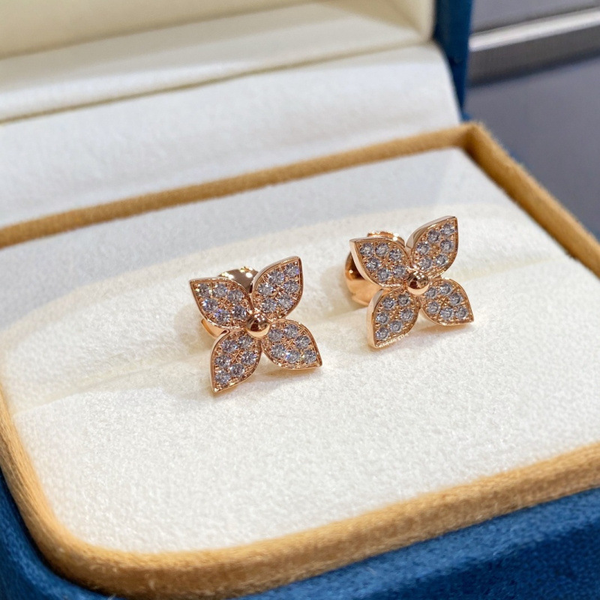 Louis Vuitton Star Blossom Earrings Rhinestones