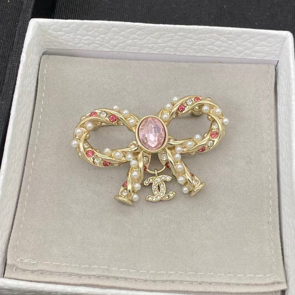 Chanel Ribbon Bow CC Earrings