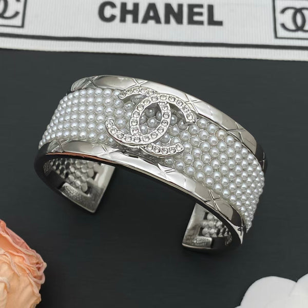 Chanel Pearl & CC Logo Bracelet