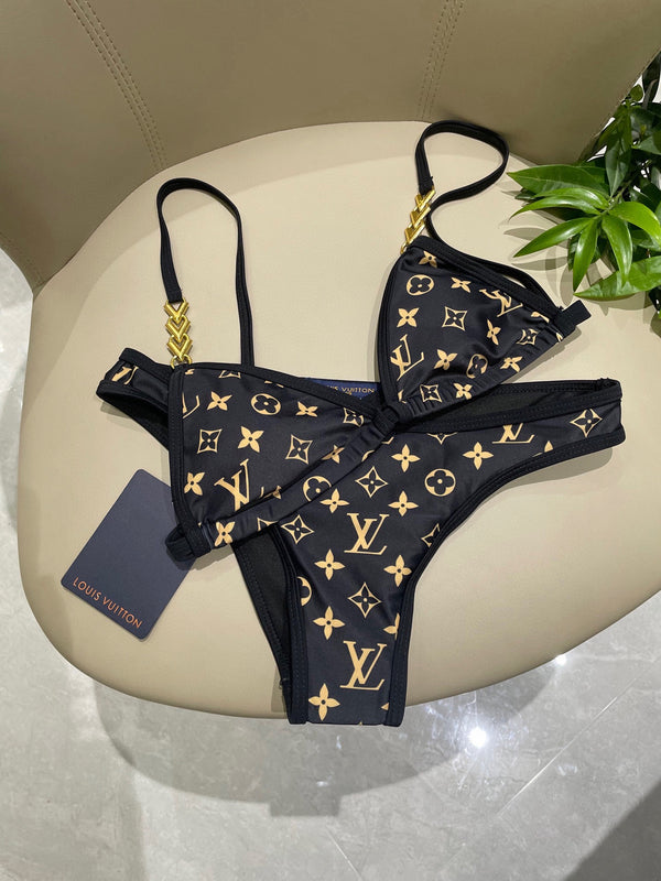 LV Bikini Black in Nylon