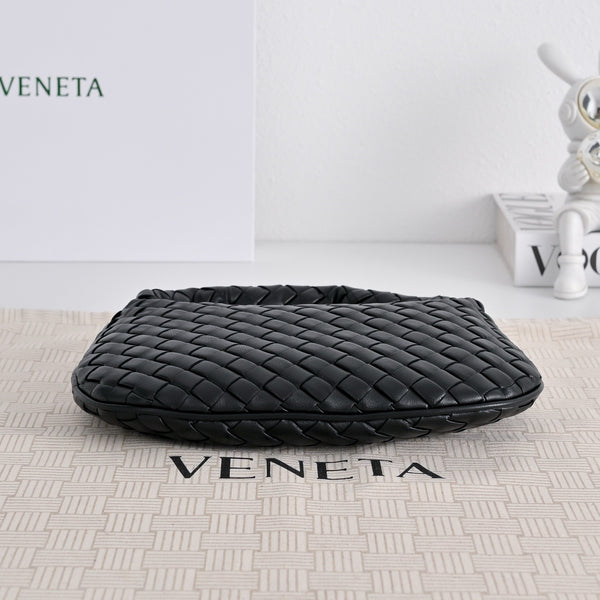 BV Baby Veneta Black Intrecciato Nappa Leather