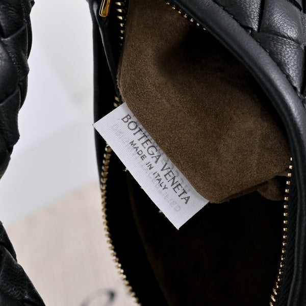 BV Baby Veneta Black Intrecciato Nappa Leather