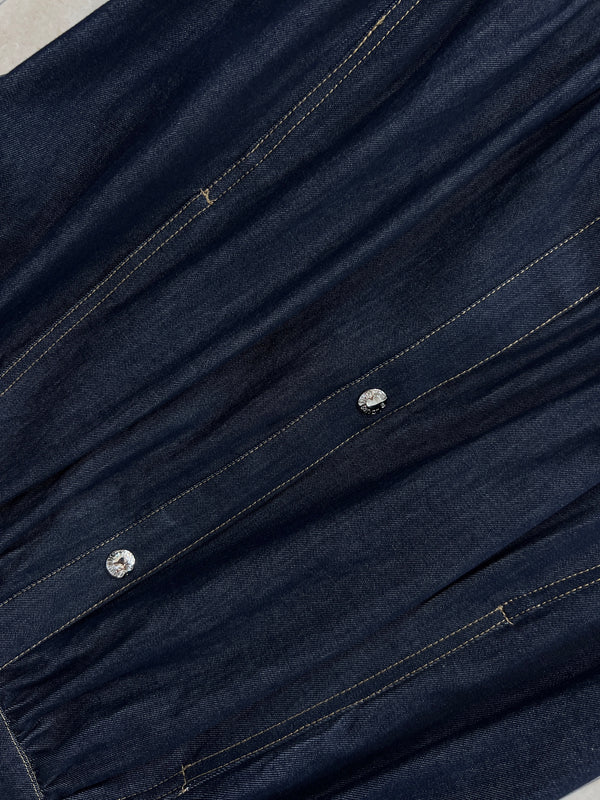 LV Batwing Denim Jacket Indigo Blue Denim