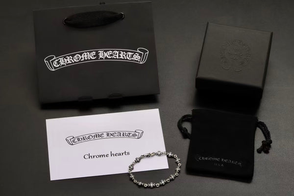 Chrome Hearts Silver Tiny E CH Plus Bracelet