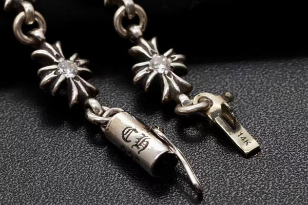 Chrome Hearts Silver Tiny E CH Plus Bracelet