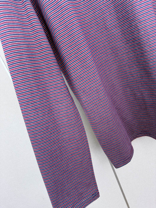 Miumiu Jersey Striped Shirt in Burgundy Cotton