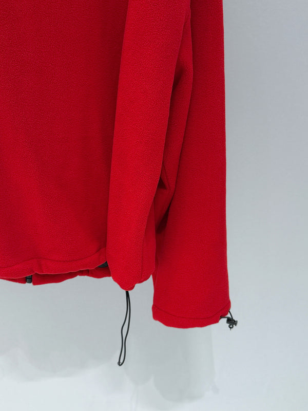 Miu Logo Fleece Jacket Red Polyester