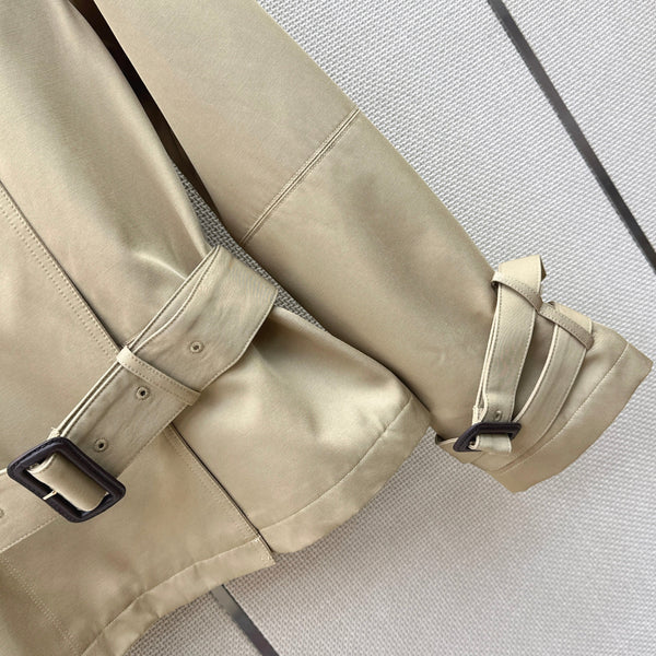 BRR Cropped Double-Breasted Trench Coat Cotton 427342