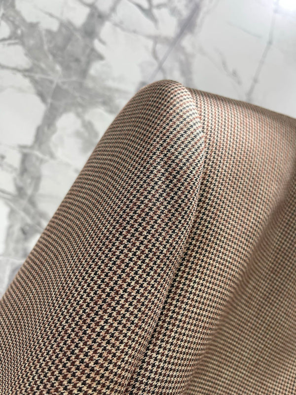 CC 26S Houndstooth Jacket Brown Ecru Polyester Wool