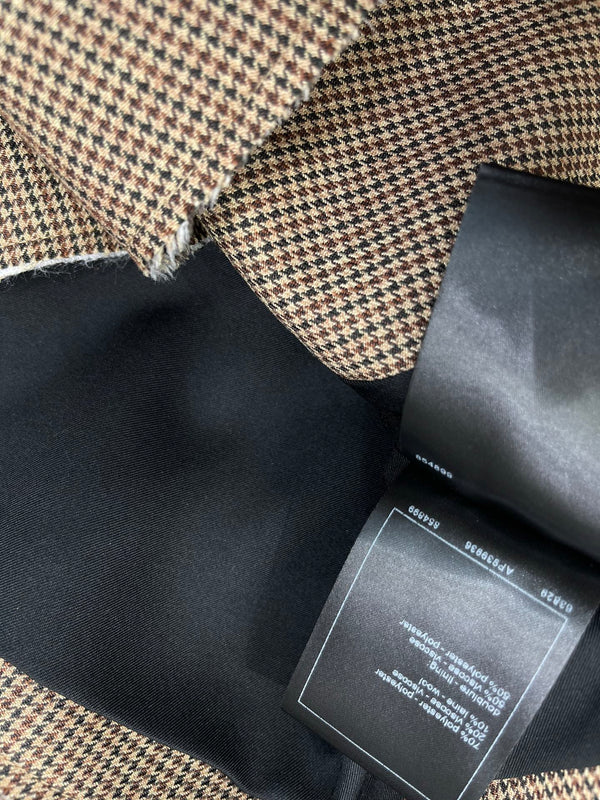 CC 26S Houndstooth Jacket Brown Ecru Polyester Wool