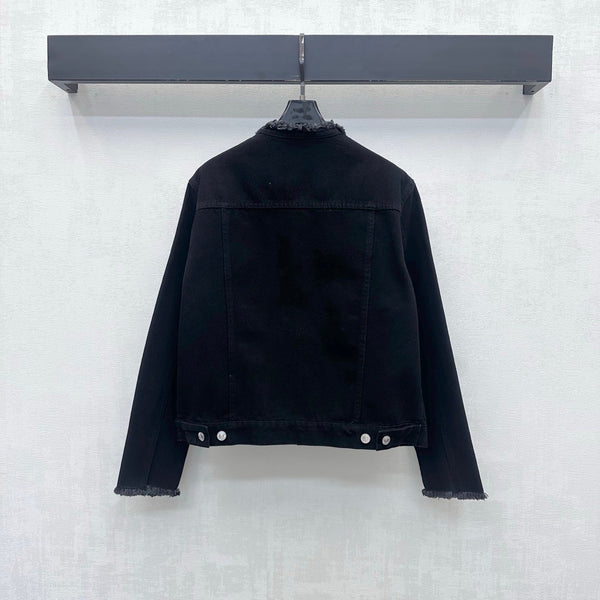 CE Trucker Jacket in Black Heavy Cotton