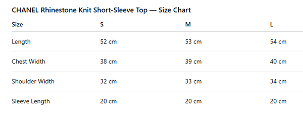 CC 2026 Rhinestone Knit Short-Sleeve Top Wool 330929