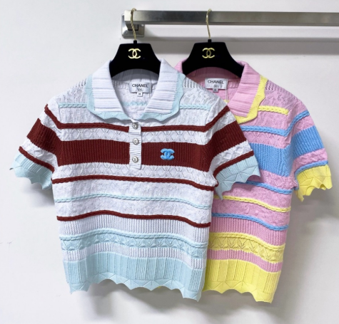 CC 2026 Strips Short-Sleeved Shirt Polo Tencel 380258