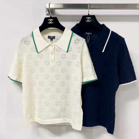 CC 2026 Short-Sleeve Knit Polo Shirt Cotton 479910
