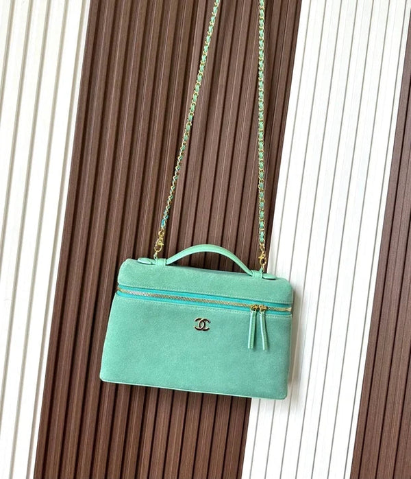 CC 2026 Vanity Bag 28CM With Chain Suede Leather