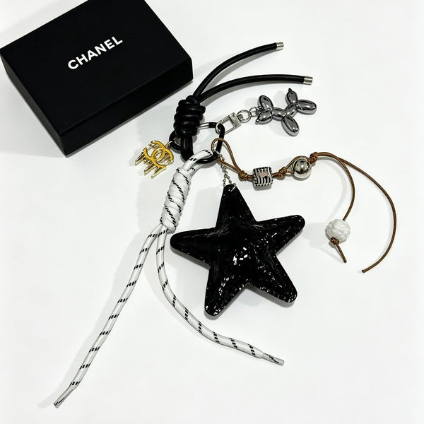 CC Bag Charm With Black Star