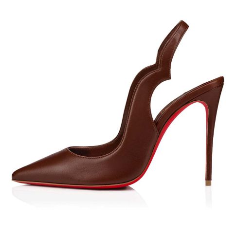 CL Hot Chick Sling Pumps 100mm Nappa Leather Nude 8