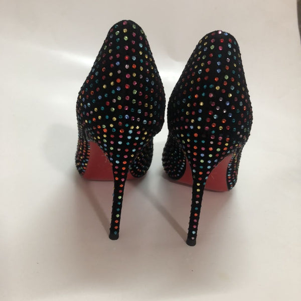 CL Kate Strass Pumps Suede Multicolor
