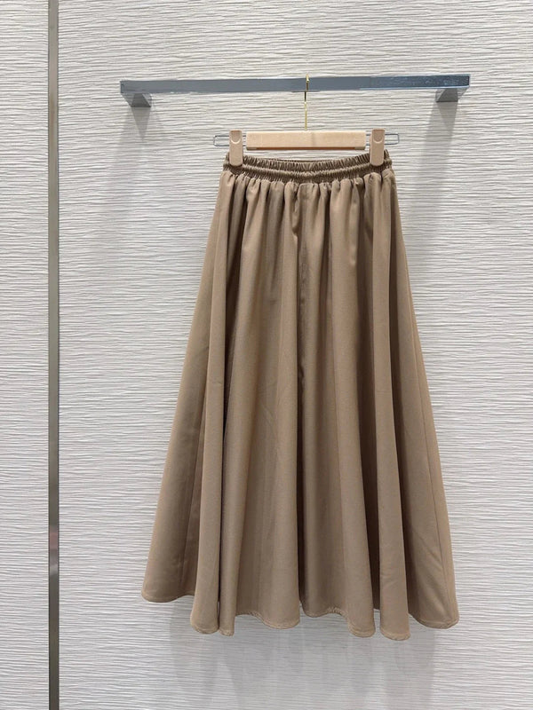 Miumiu 2026 Midi Skirt Black and Beige Polyester