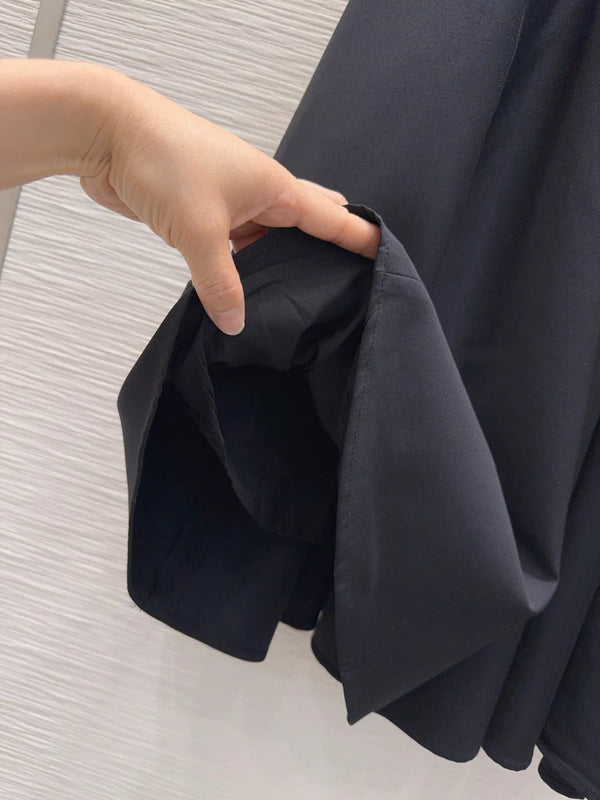 Miumiu 2026 Midi Skirt Black and Beige Polyester