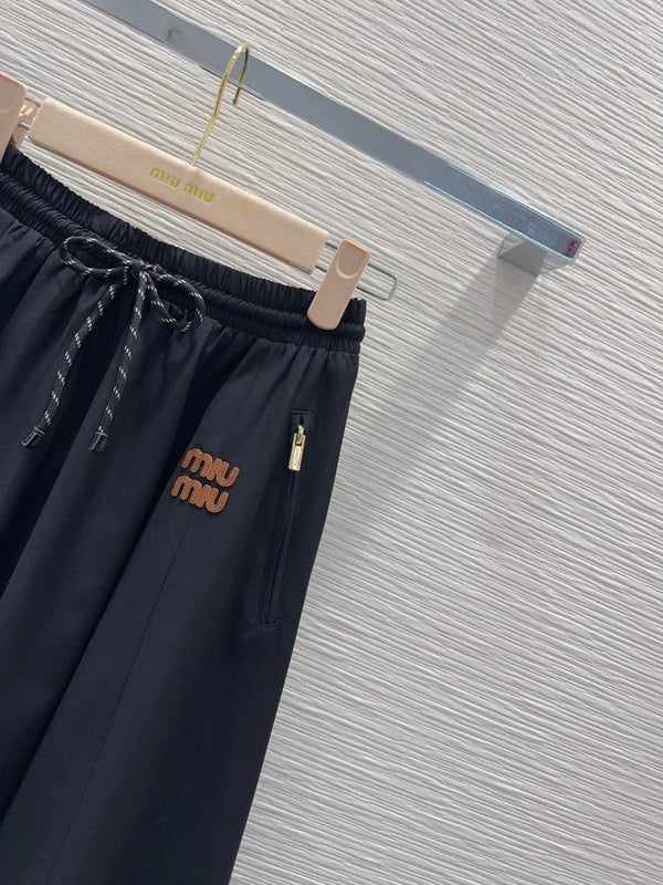 Miumiu 2026 Midi Skirt Black and Beige Polyester
