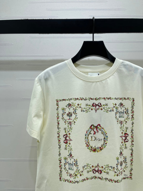 CD 26 Embroidered Short-Sleeve T-Shirt in Cotton