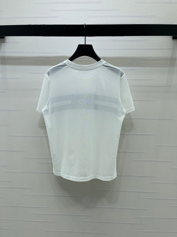 CD Mesh Logo T-Shirt White Polyester 401570