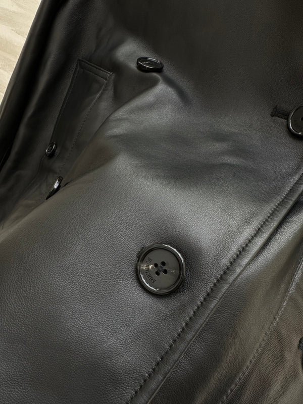 BRR Mayfair Trench Jacket Black Lambskin 427347