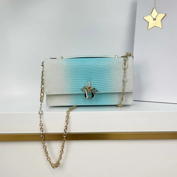 CD 2026 Pearl Clutch Bag 21cm Leather