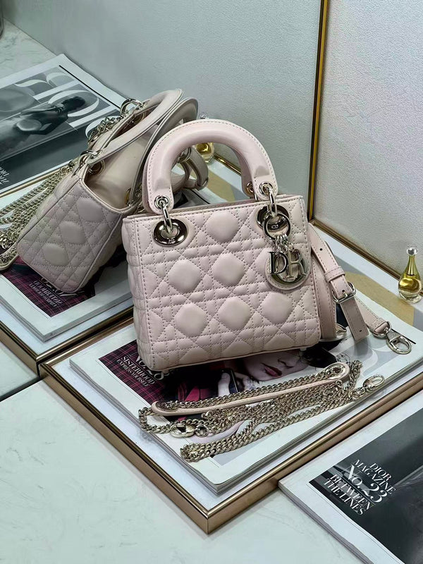 CD Sac Lady Dior Power Pink Lamskin